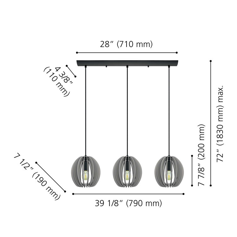 Corrigan Studio® Goodview 3 Light Kitchen Island Globe Pendant Wayfair
